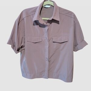 Athleta light purple Button Down Shirt